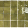 AC-12164C- MANACOR BASIL GREEN SUBWAY GLOSS - 100X100MM