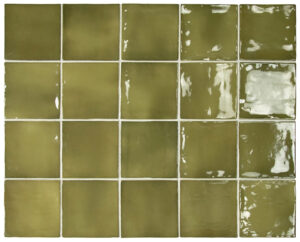 AC-12164C- MANACOR BASIL GREEN SUBWAY GLOSS - 100X100MM