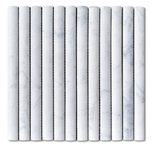 MMSP-CAR-3DFLT-H - 3D FLUTE MARBLE MOSAIC CARRARA HONED - 300X300MM