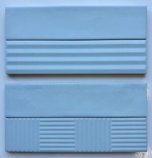 VLME BLUE - VOLUME BLUE - MATT - 3D BAMBOO & PYRAMID - 60X250MM