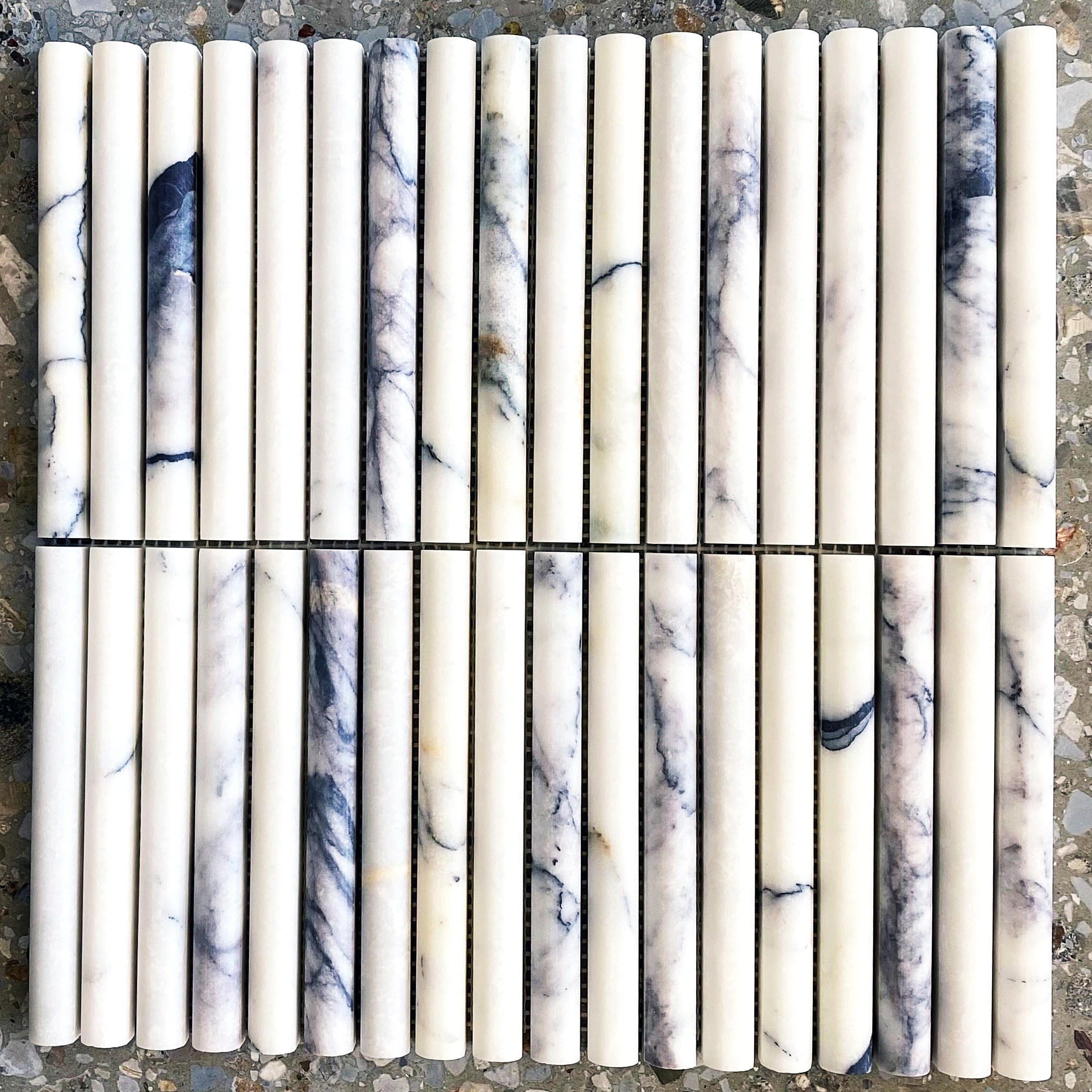 TERST311 - MINI FLUTES NEW YORK MARBLE MOSAIC- 305x305