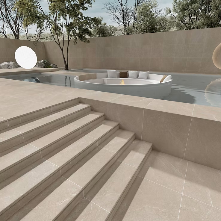 Turin Beige Stone-Look Porcelain Tile - Image 2
