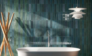Alternative view of Portofino Blue Gloss Subway Ceramic Tile