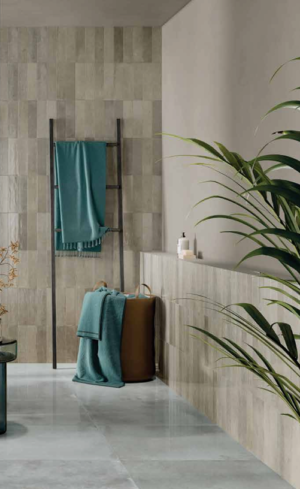 Alternative view of Portofino Greige Gloss Subway Ceramic Tile